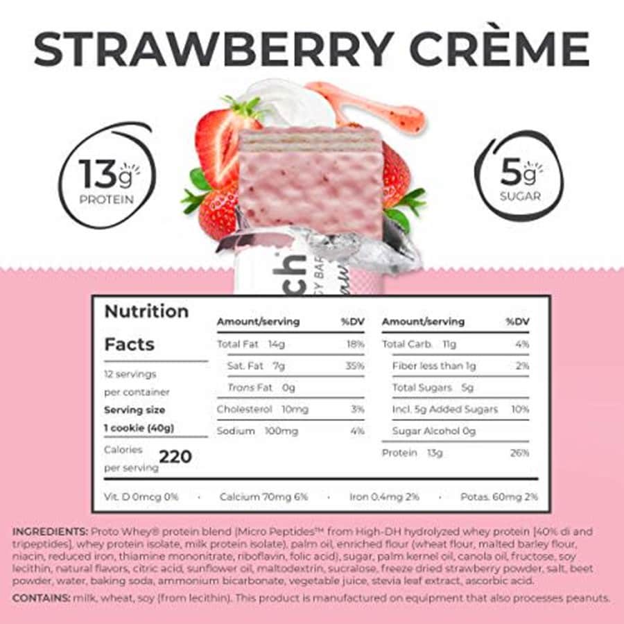Power Crunch Whey Protein Bars, High Protein Snacks with Delicious Taste, Strawberry Cream, 1.4 for $24 Power Crunch Whey Protein Bars, High Protein Snacks with Delicious Taste, Strawberry Cream, 1.4 for $24