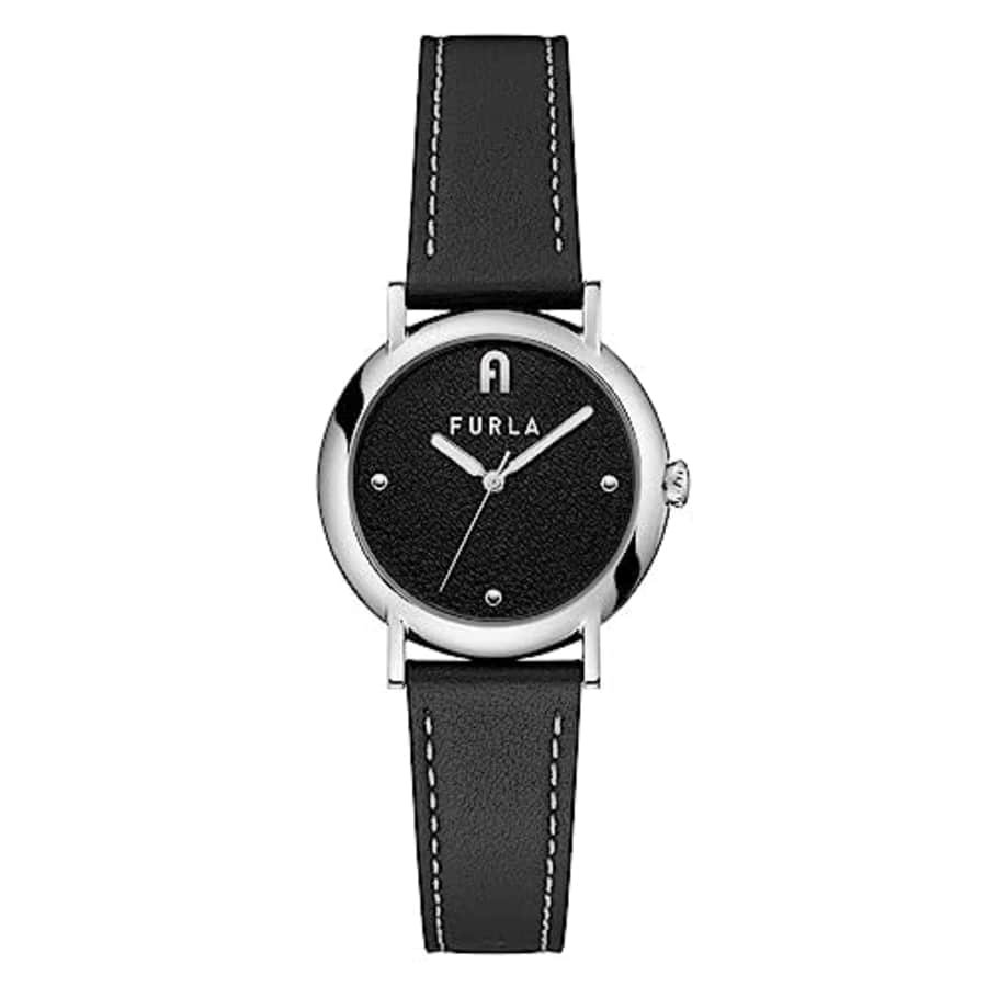 Furla Women's Black Leather Strap Watch (Model: WW00024015L1) for $81 Furla Women's Black Leather Strap Watch (Model: WW00024015L1) for $81
