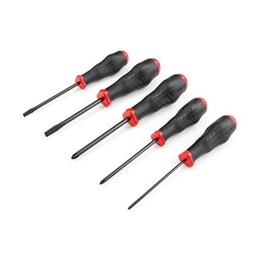 TEKTON High-Torque Black Oxide Blade Screwdriver Set, 5-Piece (#0-#2, 3/16-1/4 in.) | DRV41212 for $42