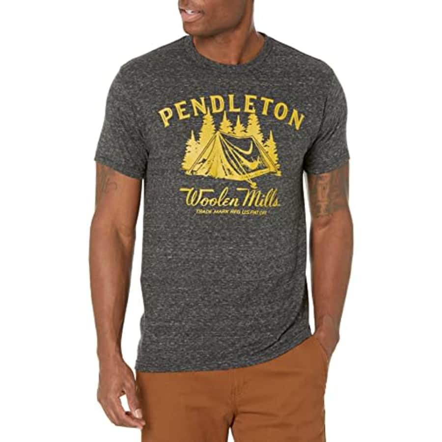 Pendleton Men's Classic Fit Graphic T-Shirt, Black Onyx/Yellow, Small for $21 Pendleton Men's Classic Fit Graphic T-Shirt, Black Onyx/Yellow, Small for $21