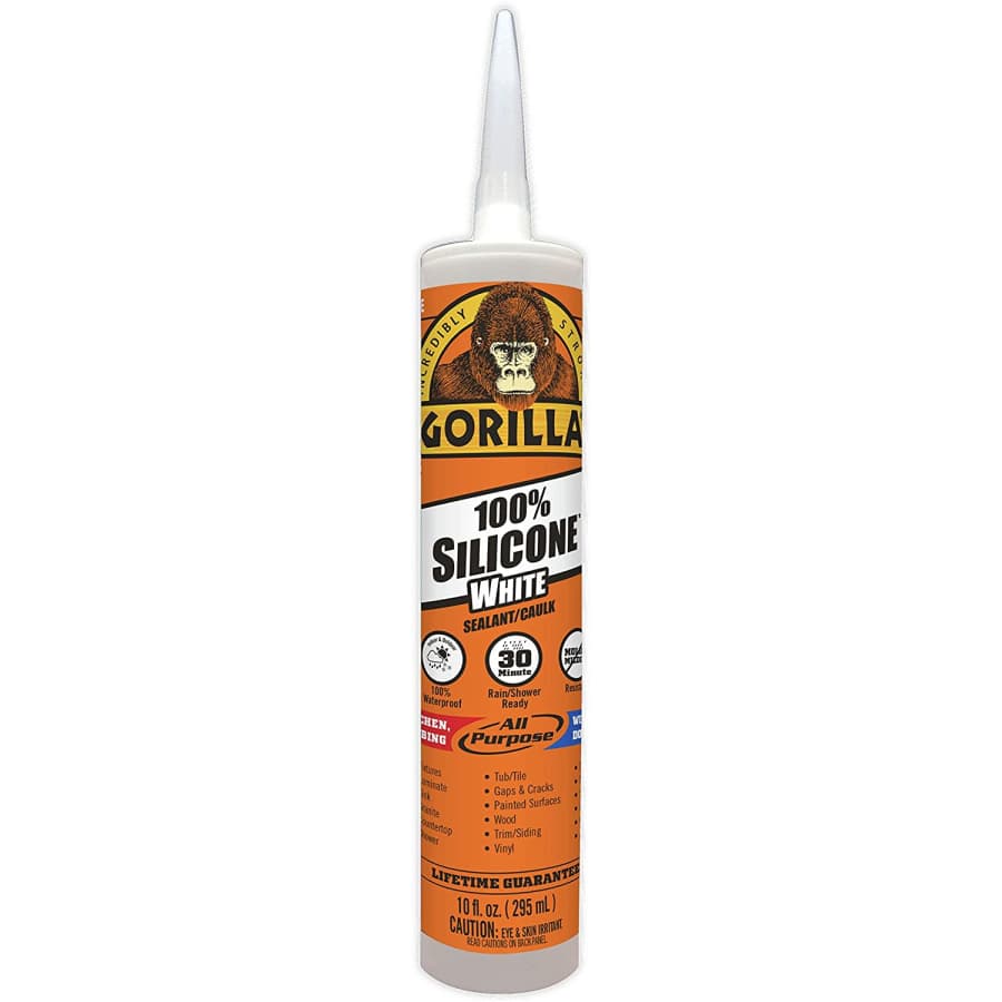 Gorilla White Silicone Sealant Caulk 10-oz. Tube for $10 Gorilla White Silicone Sealant Caulk 10-oz. Tube for $10