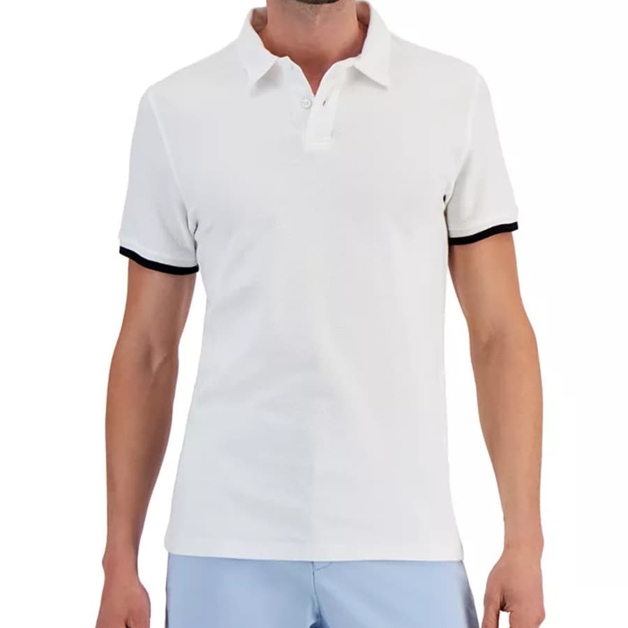 Alfani Men's Regular-Fit Tipped Polo Shirt for $4 Alfani Men's Regular-Fit Tipped Polo Shirt for $4
