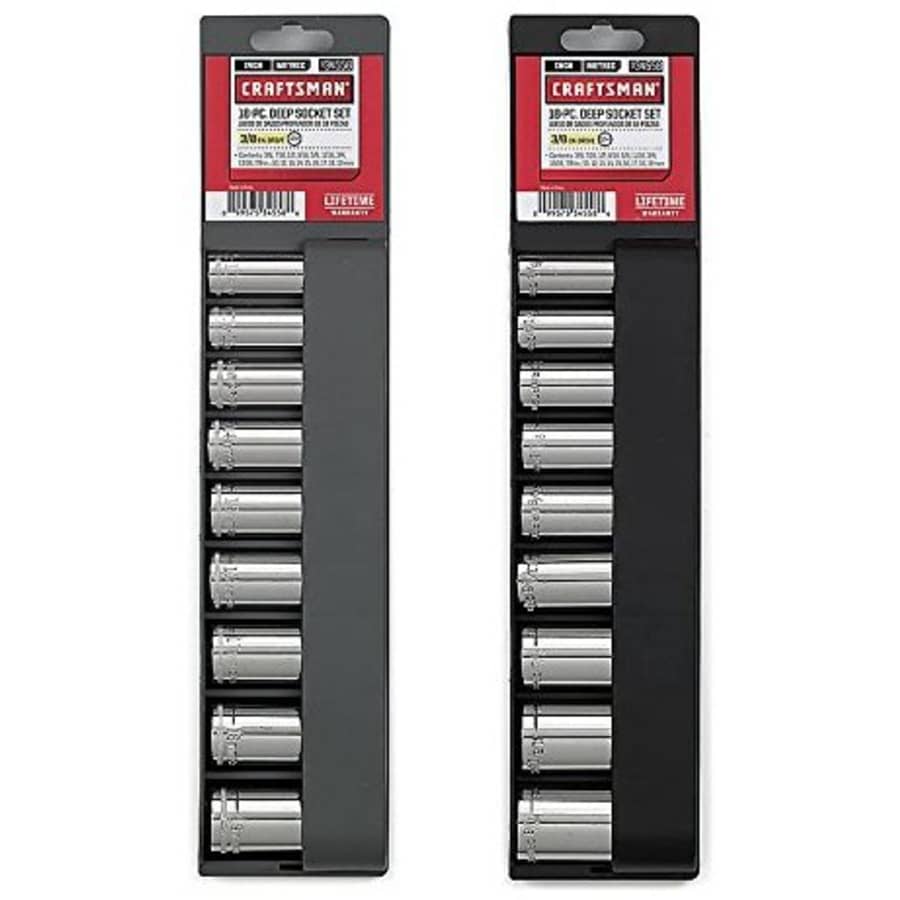 Craftsman 18-Piece Inch & Metric Deep-Socket Set for $20
