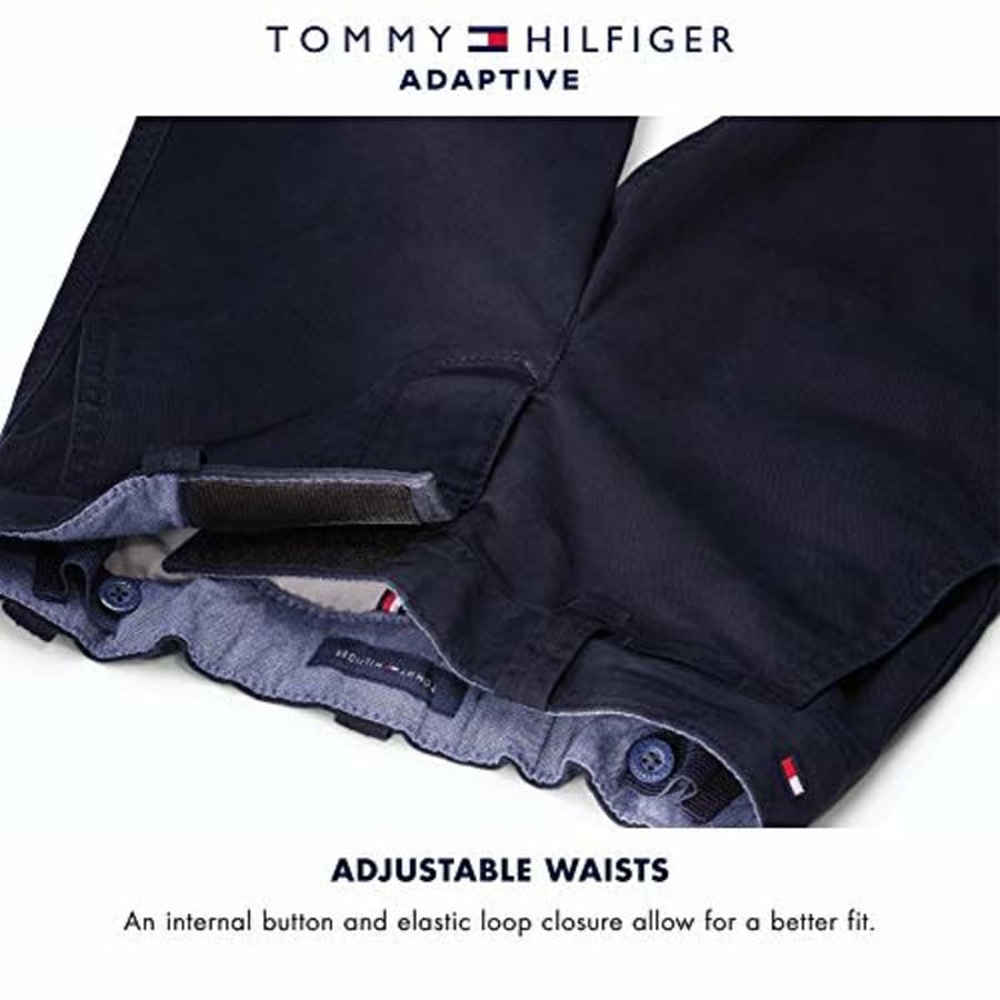 Tommy Hilfiger mens Tommy Hilfiger Men's Adaptive Stretch Cotton With Slide Loop Closure Casual for $47