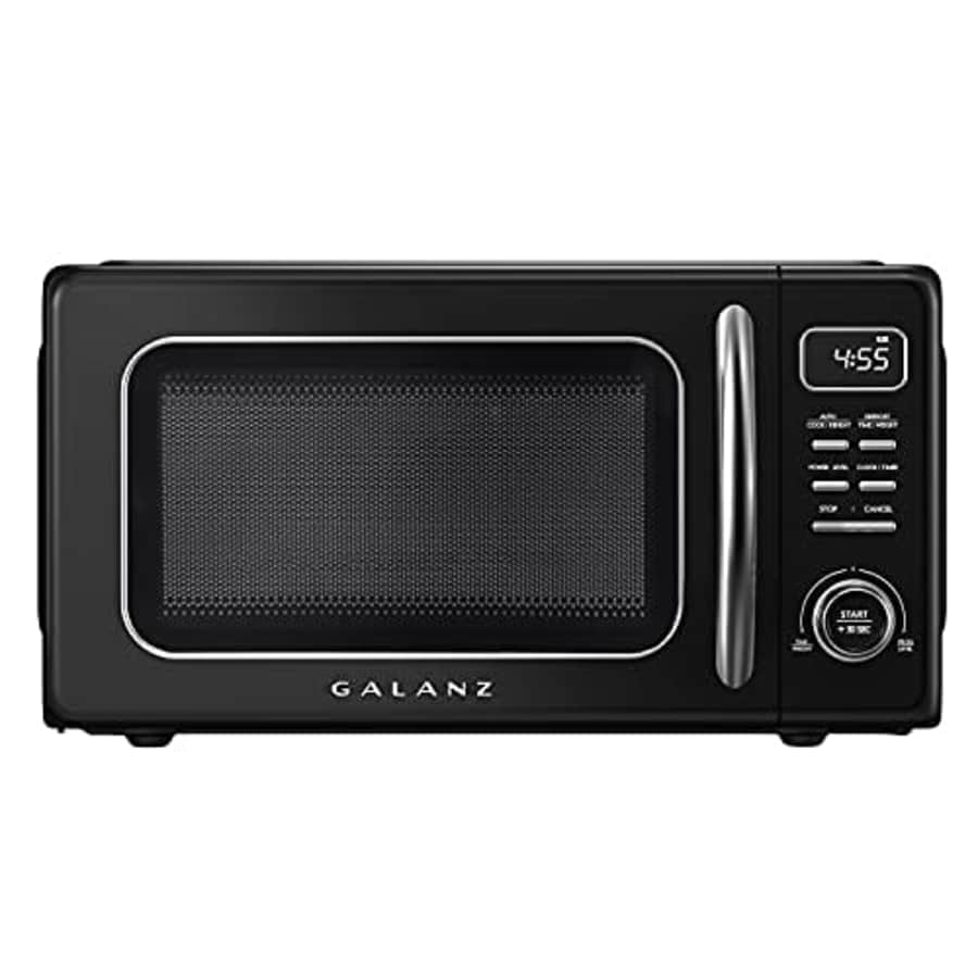 Galanz GLCMKZ11BKR10 Retro Countertop Microwave Oven with Auto Cook & Reheat, Defrost, Quick Start for $112
