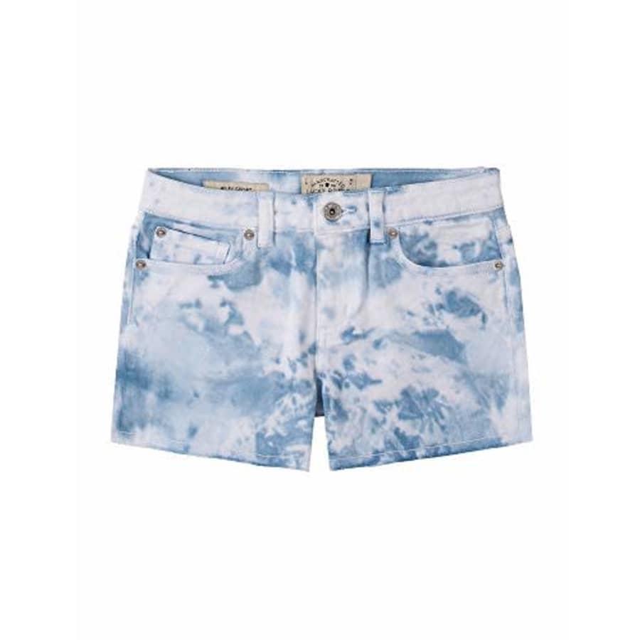 Lucky Brand Girls' Fashion Denim Shorts, Delaney Tie Dye Silver Lake, 12 for $28