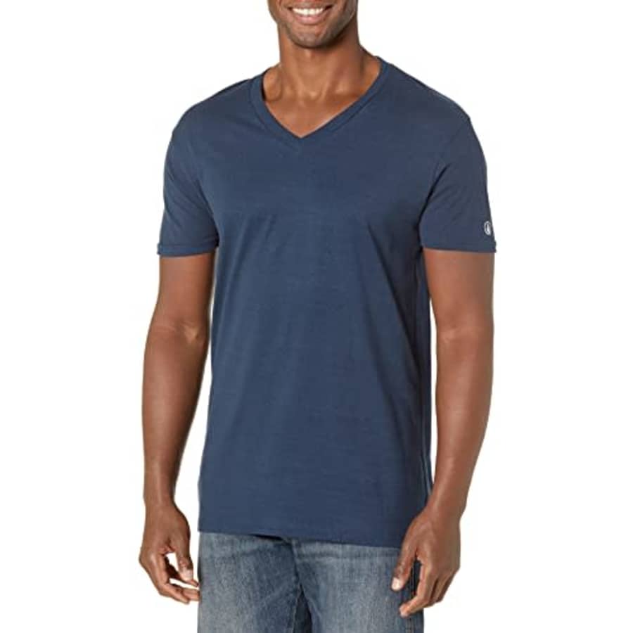 Volcom Men's Heather Modern Fit Short Sleeve V-Neck T-Shirt, Navy, Small for $17 Volcom Men's Heather Modern Fit Short Sleeve V-Neck T-Shirt, Navy, Small for $17
