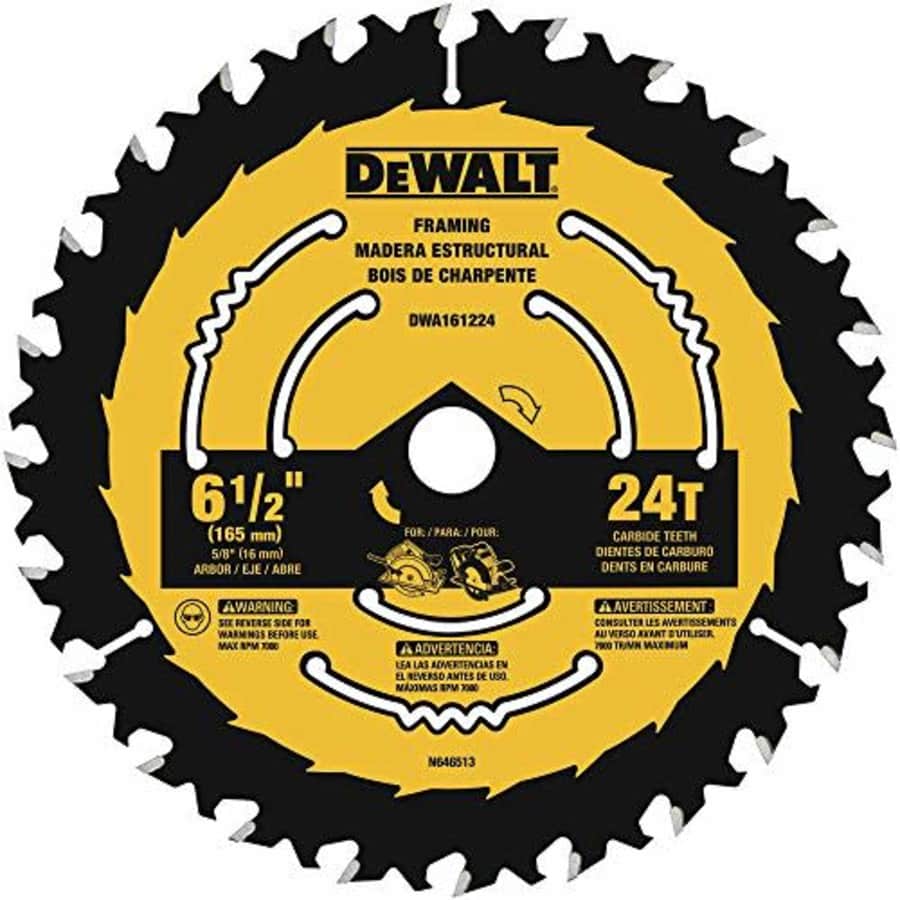 DeWalt 6-1/2" 24-Tooth Circular Saw Blade for $16