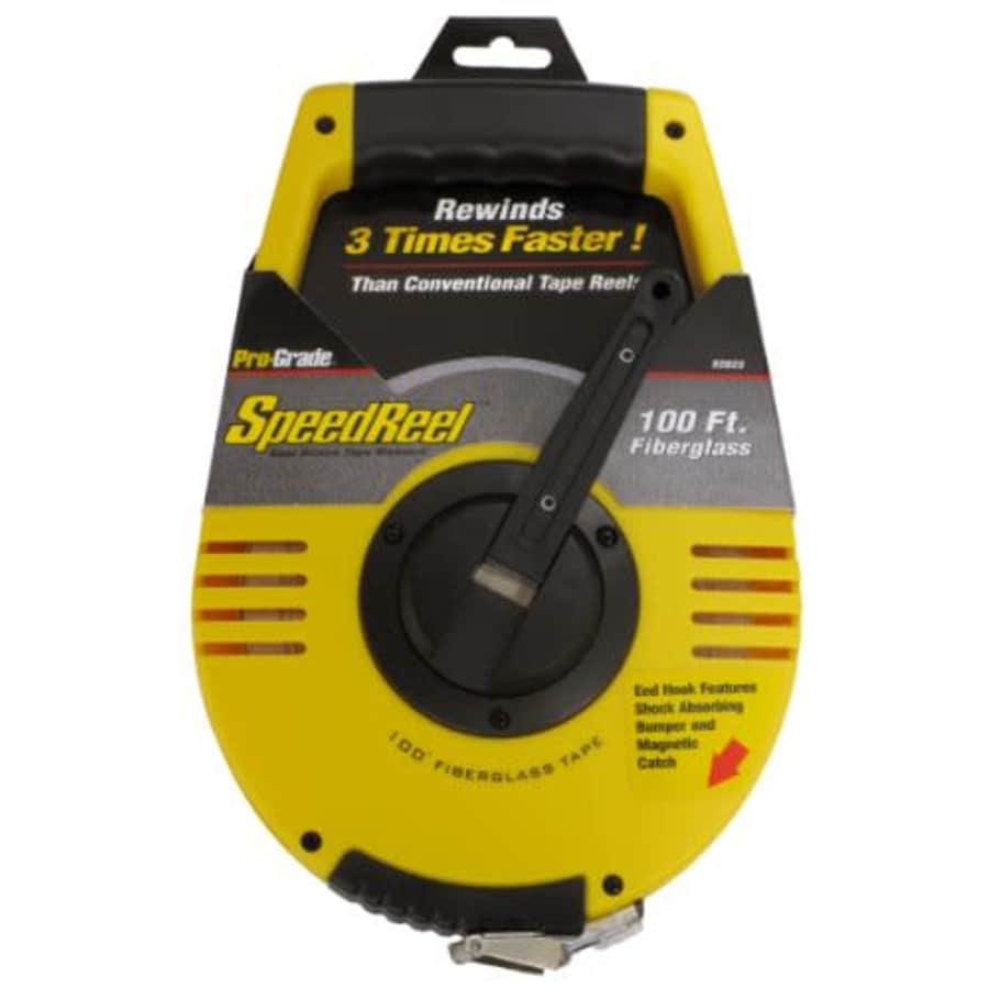 Pro-Grade 82823 1/2" x 100' Speedreel Fiberglass Tape Measure for $21