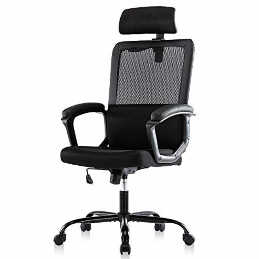 Smugdesk Mesh Office Chair, High Back Ergonomic Desk Task Chair Padding Armrest Adjustable Headrest for $108