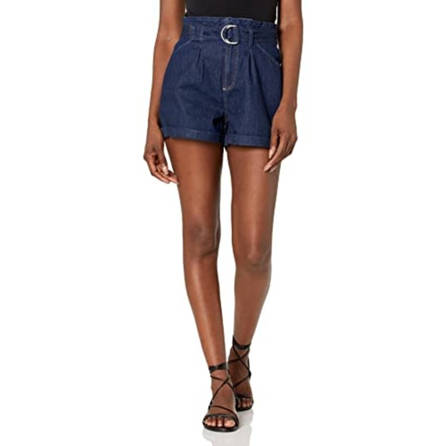 PAIGE Women's Pleated Carly Shorts, Baltimore, Blue, 23 for $189