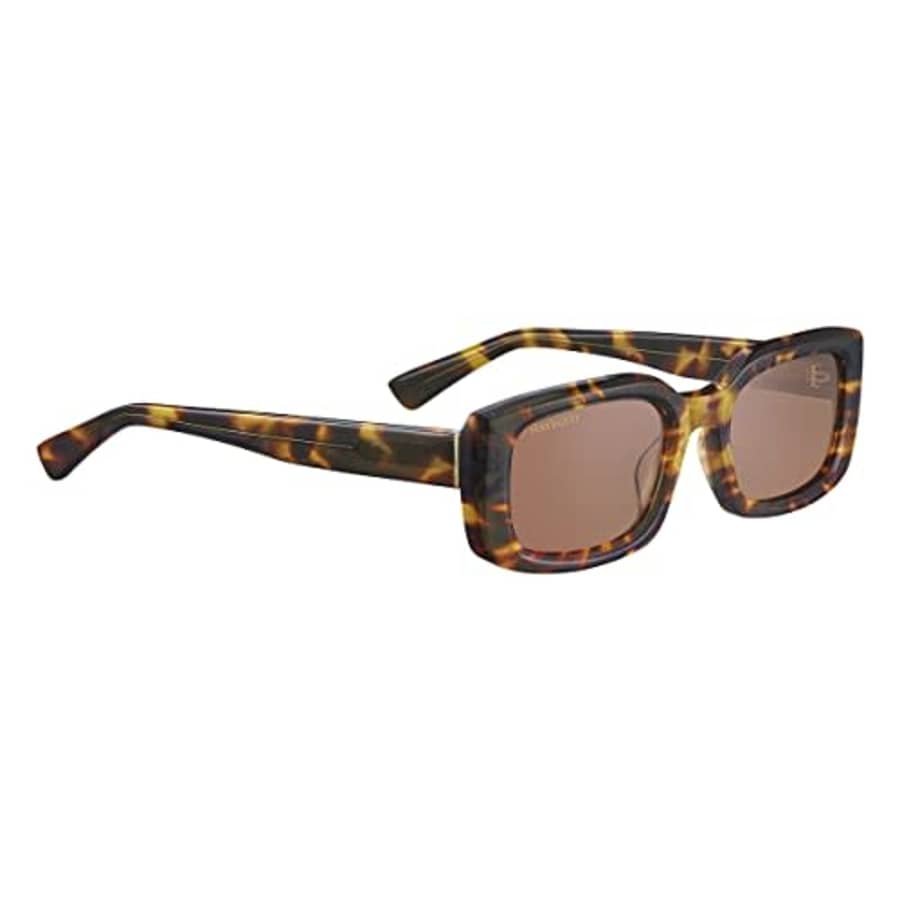 Serengeti Nicholson Rectangular Sunglasses, Shiny Tortoise Havana, Medium for $123