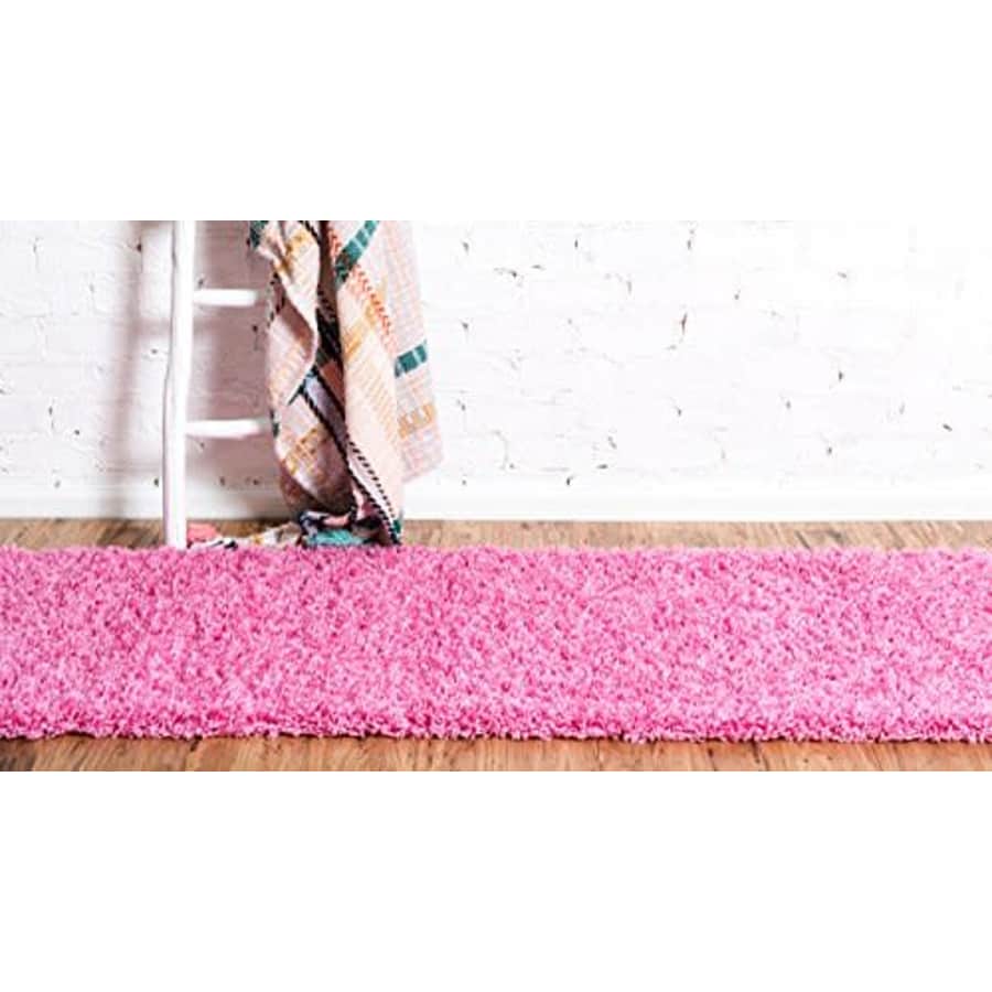 Unique Loom Solo Solid Shag Collection Modern Plush Taffy Pink Runner Rug (2' 2 x 6' 5) for $24 Unique Loom Solo Solid Shag Collection Modern Plush Taffy Pink Runner Rug (2' 2 x 6' 5) for $24