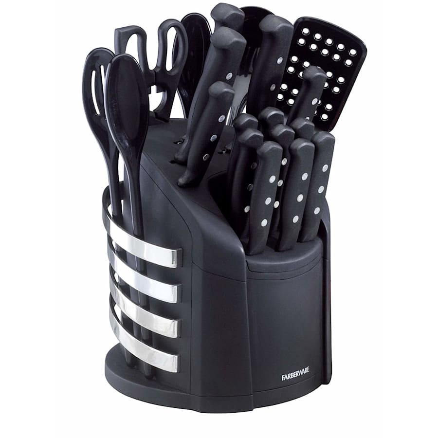 Farberware 17-Piece Never Needs Sharpening Knife and Kitchen Tool Set for $20 Farberware 17-Piece Never Needs Sharpening Knife and Kitchen Tool Set for $20