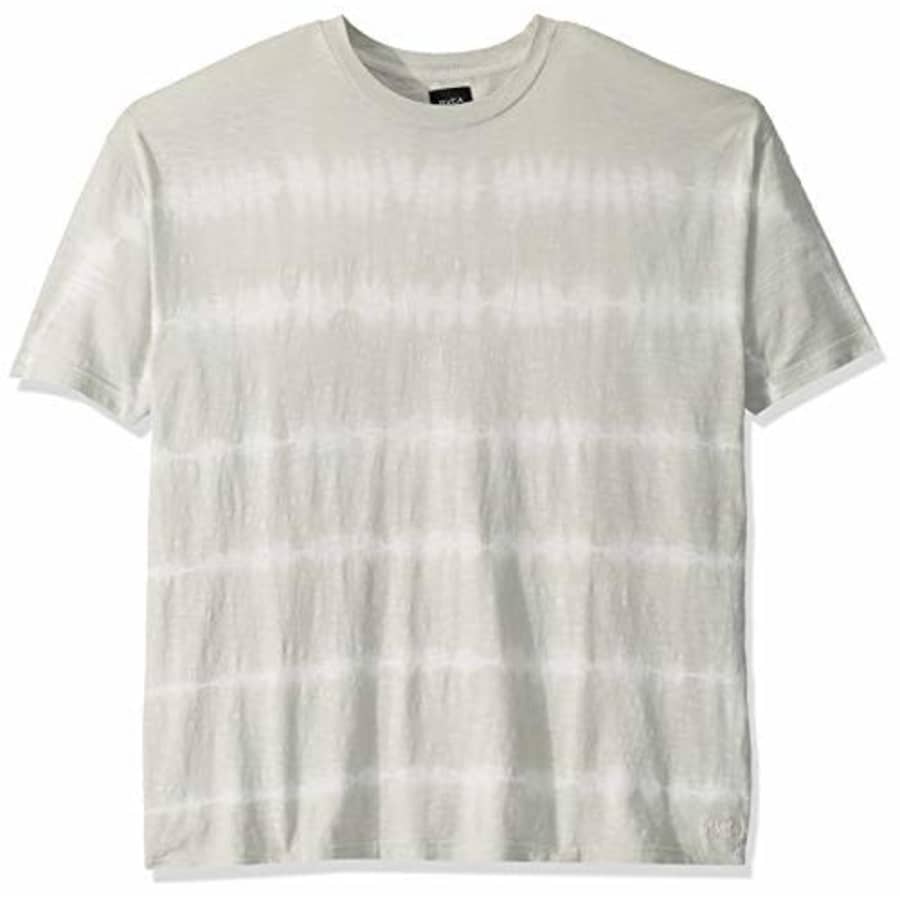 RVCA Men's Rail Stripe Short Sleeve Crew Neck Shirt, Silver Bleach, S for $16 RVCA Men's Rail Stripe Short Sleeve Crew Neck Shirt, Silver Bleach, S for $16