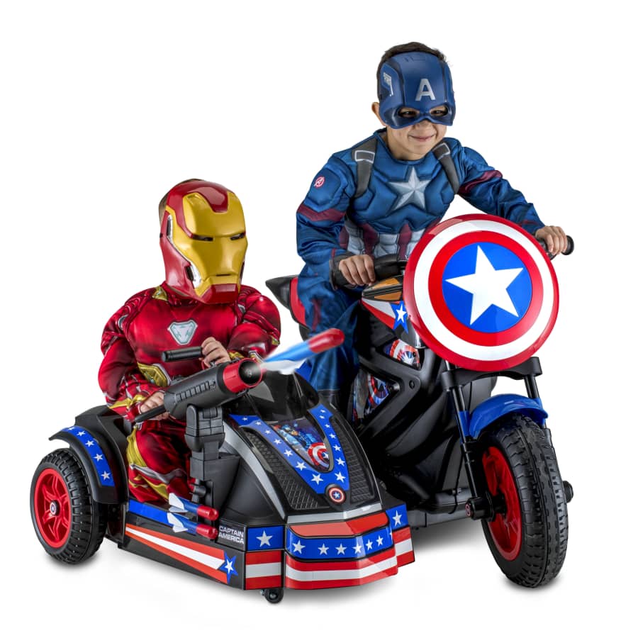 Kid Trax 12V Captain America Motorcycle Ride-On for $119