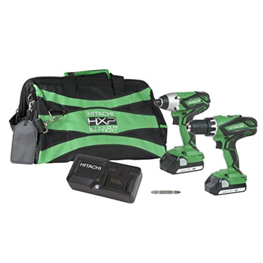 Hitachi KC18DGLS 18V Lithium Ion Cordless Combo Kit DV18DGL Hammer Drill & WH18DGL Impact Driver for $250