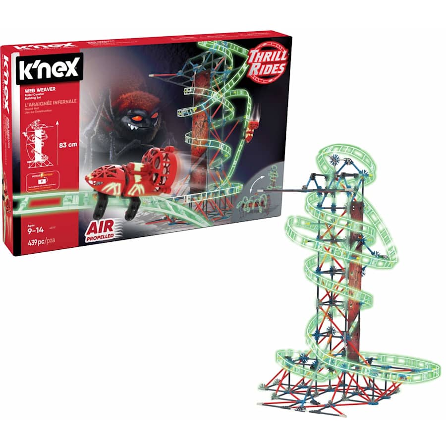 K'Nex Thrill Rides Web Weaver Roller Coaster Building Set for $20