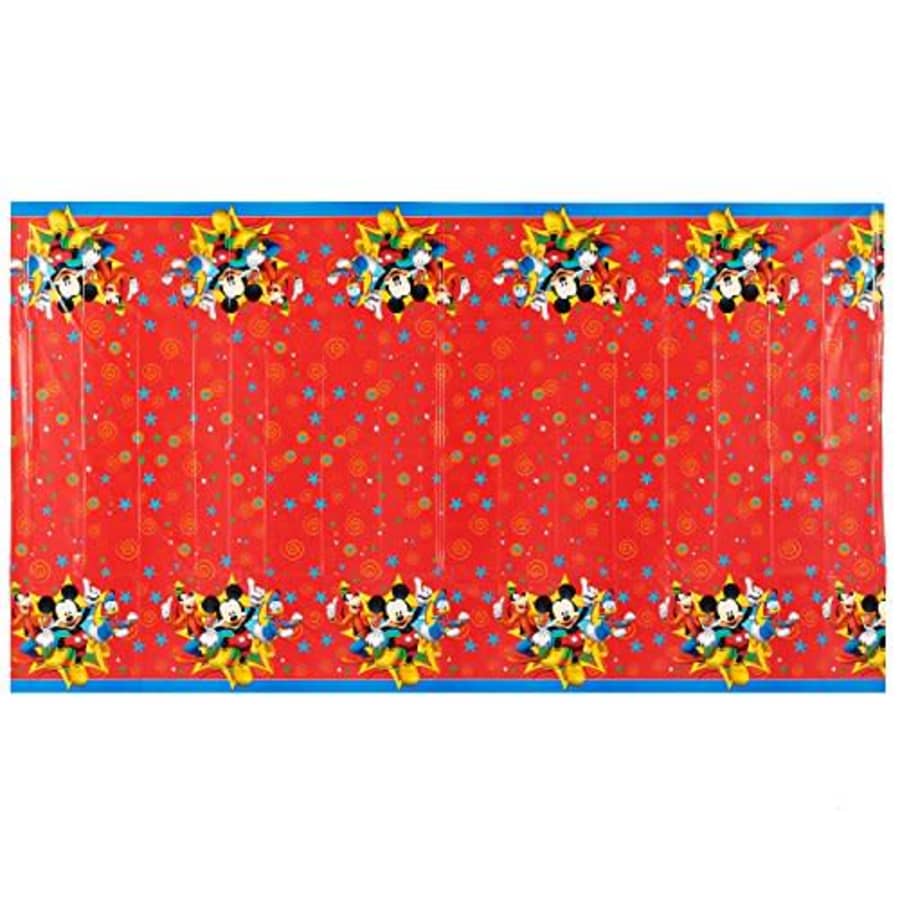 American Greetings Mickey Mouse Party Supplies Plastic Table Cover, 54" x 96" for $8