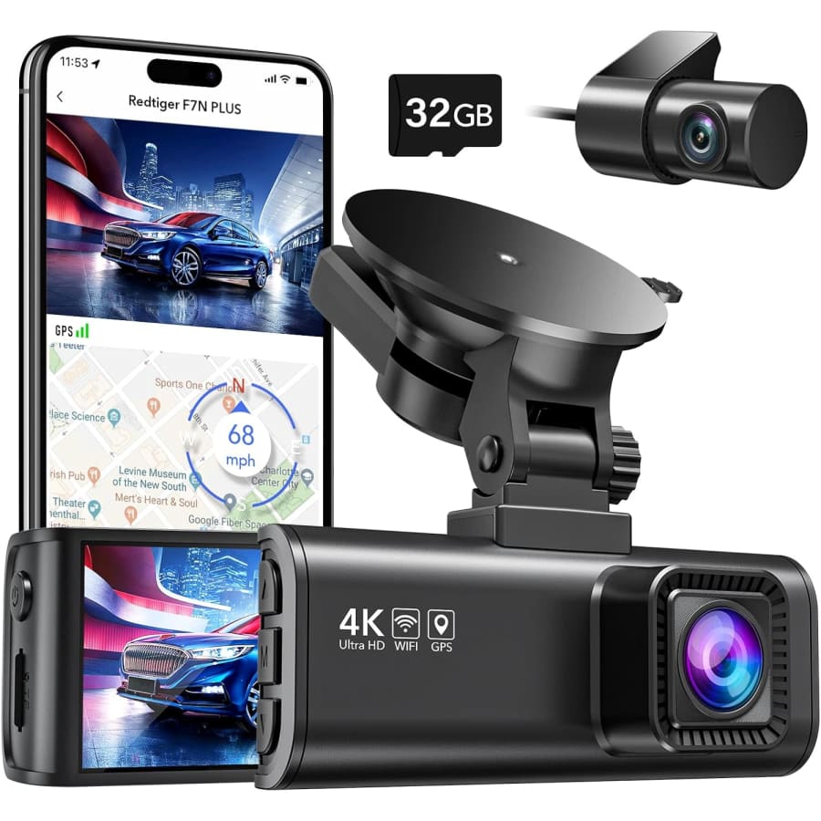 Redtiger 4K Dash Cam for $107