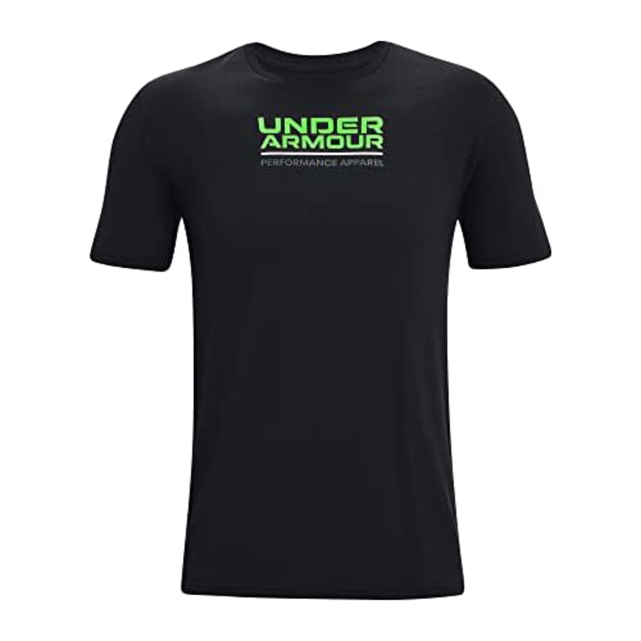 Under Armour Men's Multicolor Box Logo Short-Sleeve T-Shirt, Black (001)/Penta Pink, Medium for $16 Under Armour Men's Multicolor Box Logo Short-Sleeve T-Shirt, Black (001)/Penta Pink, Medium for $16