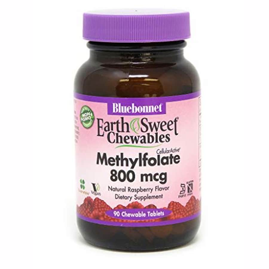 BlueBonnet Earth Sweet Cellular Active Methylfolate 800 mcg Chewable Tablets, 90 Count for $15