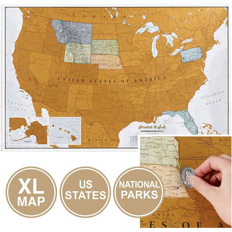 Maps International Scratch Off Map Of The US for $20