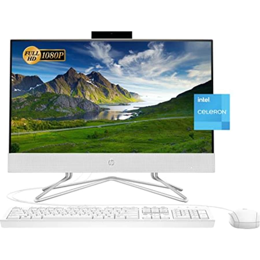 HP 2022 Newest All-in-One Desktop, 21.5" FHD Display, Intel Celeron J4025 Processor, 16GB RAM, 2TB for $440