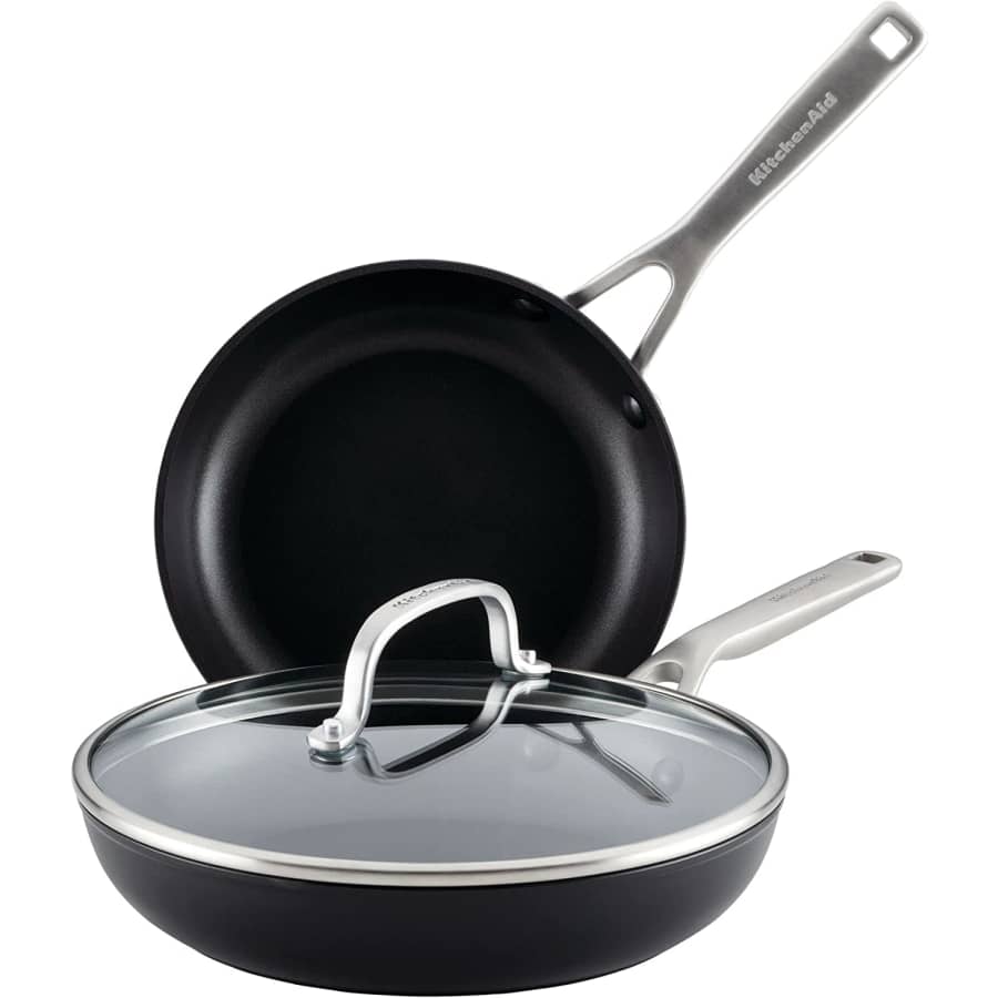 KitchenAid Hard Anodized Induction Nonstick Frying Pan Set for $56 KitchenAid Hard Anodized Induction Nonstick Frying Pan Set for $56