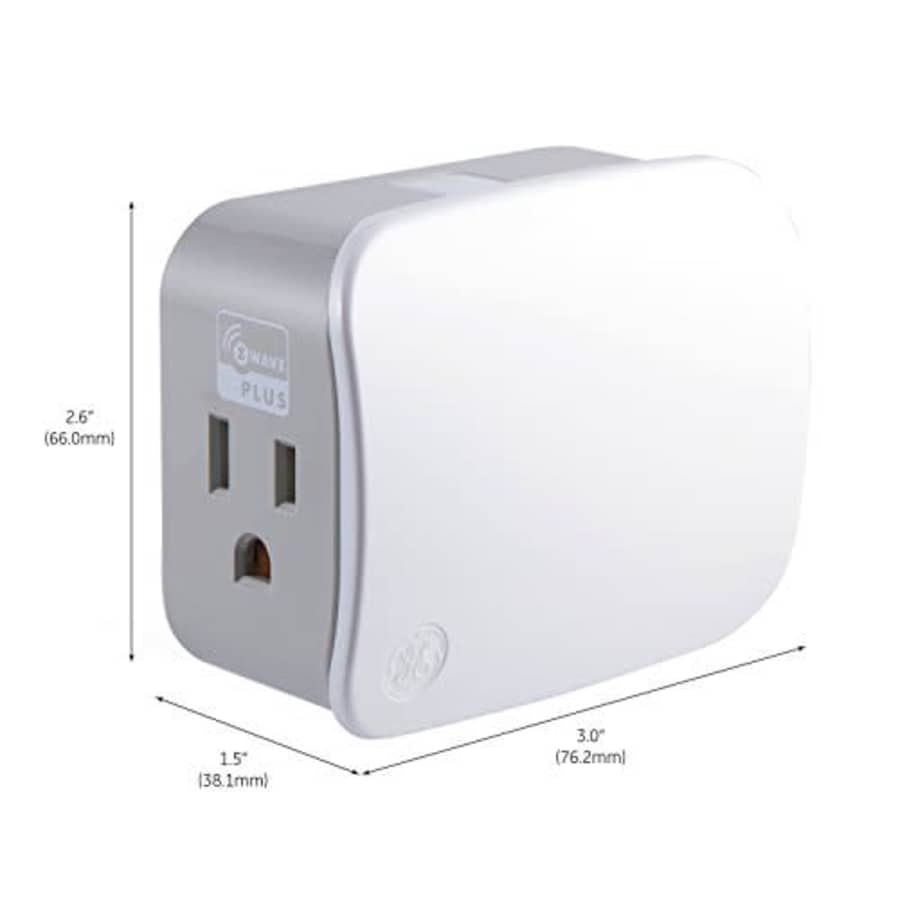 GE Enbrighten Z-Wave Plus Smart Switch 1-Outlet Plug-In, Works with Alexa, Google Assistant, for $30