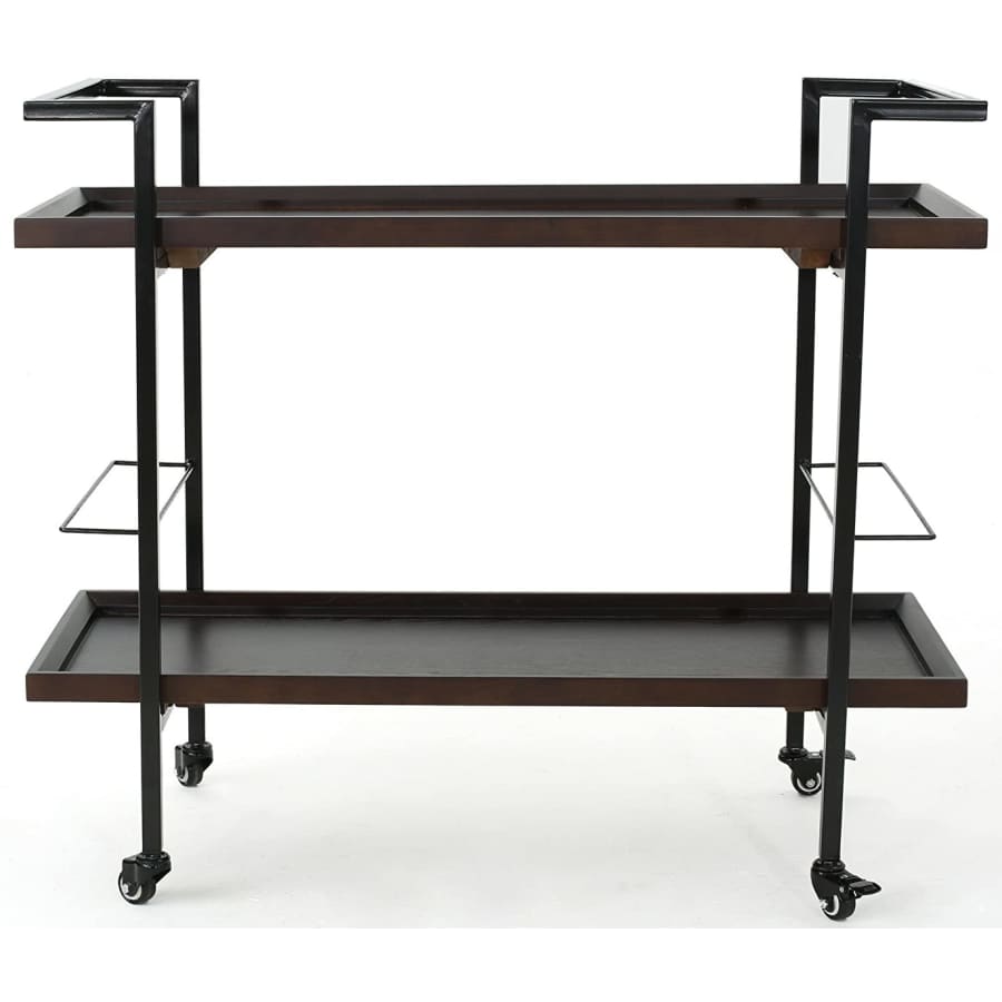 Christopher Knight Home Gerard Industrial Wooden Bar Cart for $133 Christopher Knight Home Gerard Industrial Wooden Bar Cart for $133