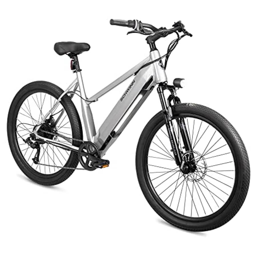 Schwinn Marshall Adult Electric Hybrid Bike, Large/X-Large Step-Thru Frame, 7 Speed, 27.5-Inch for $1,450