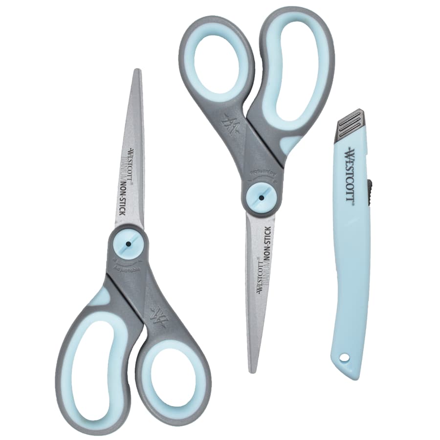 Westcott 8" Titanium Nonstick Scissors 2-Pack w/ Ceramic Safety Box Cutter for $9 Westcott 8" Titanium Nonstick Scissors 2-Pack w/ Ceramic Safety Box Cutter for $9
