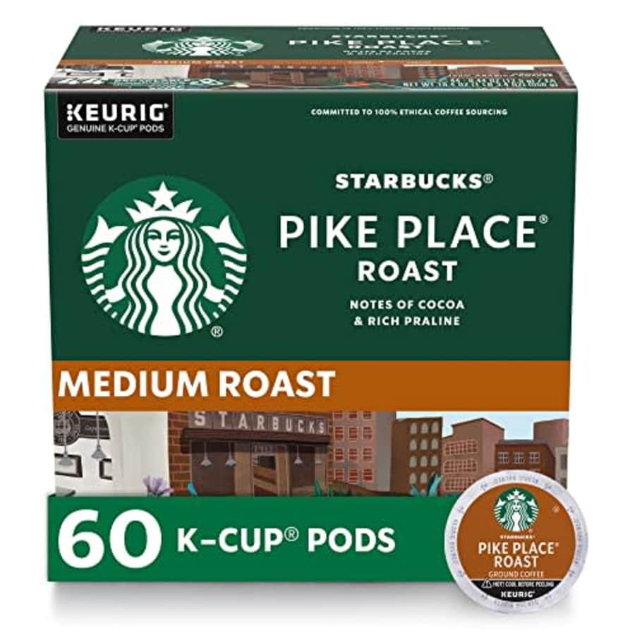 Starbucks Pike Place Medium Roast K-Cup Coffee Pods 60-Pack for $23 via Subscribe & Save Starbucks Pike Place Medium Roast K-Cup Coffee Pods 60-Pack for $23 via Subscribe & Save