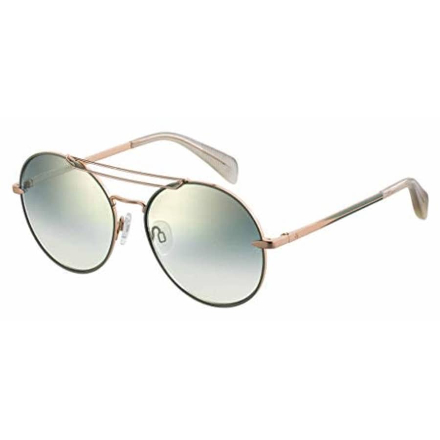 rag & bone Round Sunglasses RNB1011S PEFEZ Gold/Green 59mm 1011 for $90