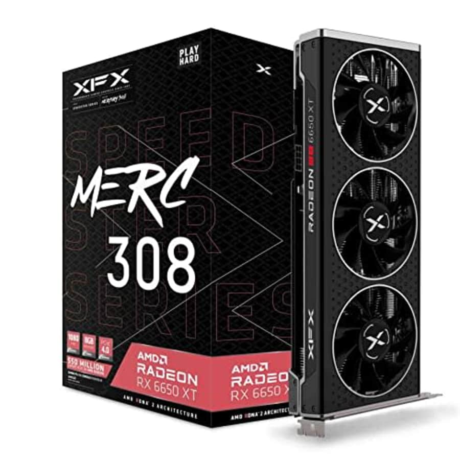 XFX Speedster MERC308 Radeon RX 6650XT Black Gaming Graphics Card with 8GB GDDR6 HDMI 3xDP, AMD for $400