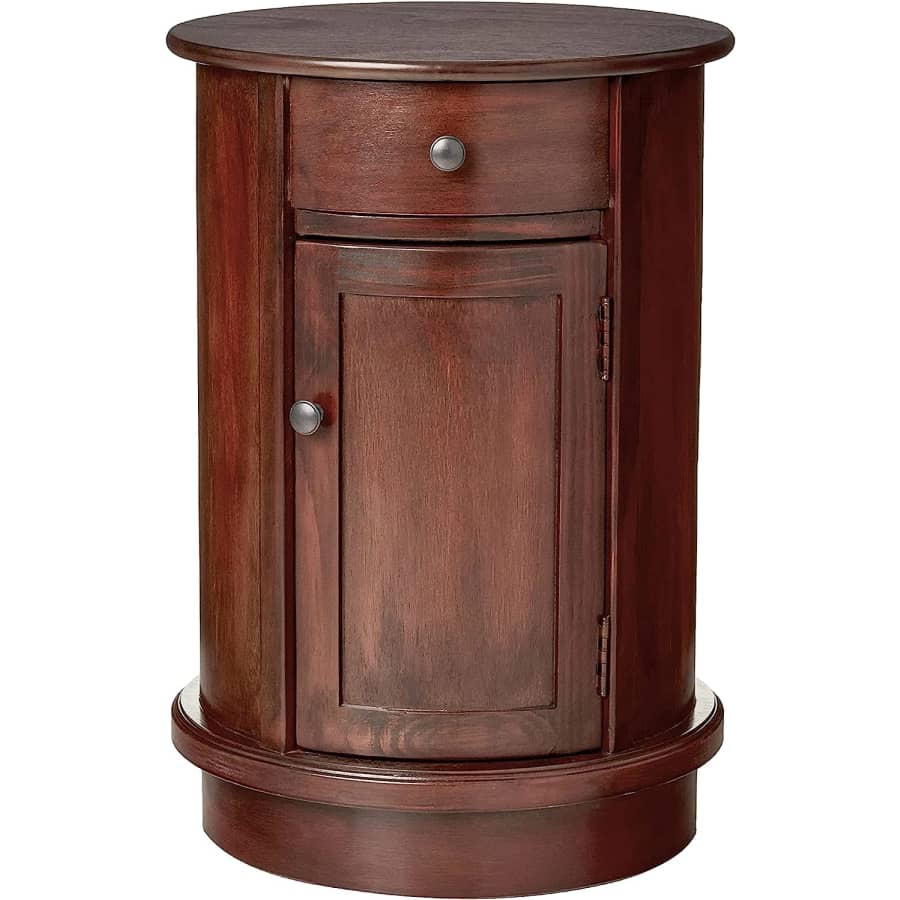 Decor Therapy Keaton Traditional Round Side Storage End Table for $162