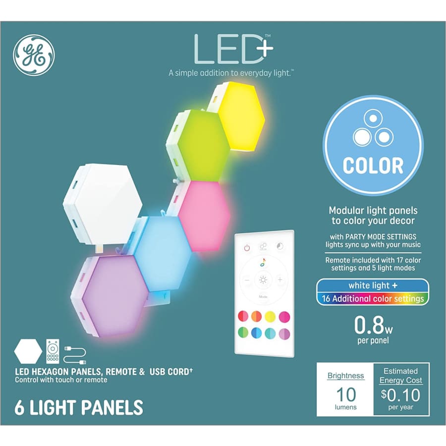 GE LED+ Color Changing Hexagon Light Panels for $43