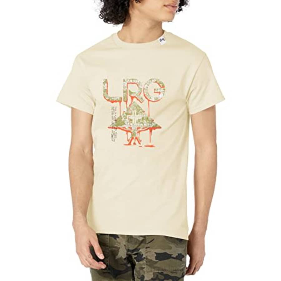 LRG Men's from The Ground Up Logo T-Shirt, Cream for $18 LRG Men's from The Ground Up Logo T-Shirt, Cream for $18