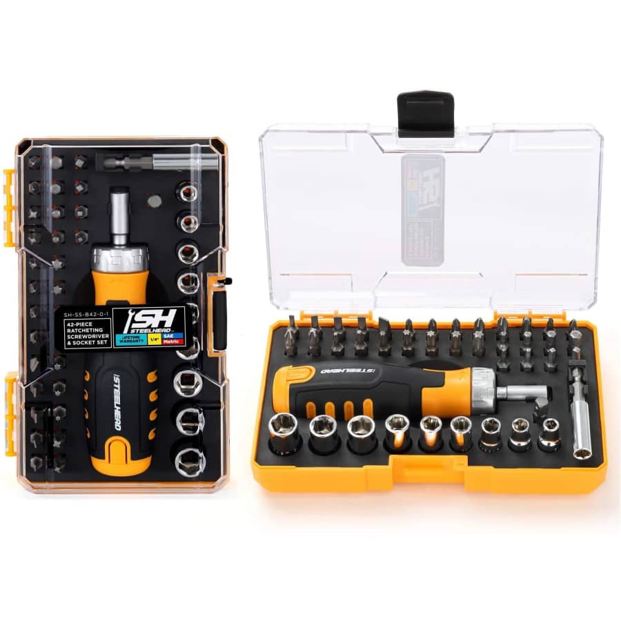 Steelhead 42-Piece Ratcheting Screwdriver Set for $10