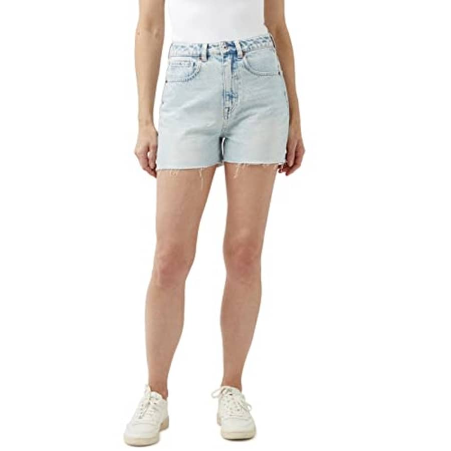 Buffalo David Bitton Women's Joanna Super High Rise Denim Shorts, Bleached Down for $21 Buffalo David Bitton Women's Joanna Super High Rise Denim Shorts, Bleached Down for $21