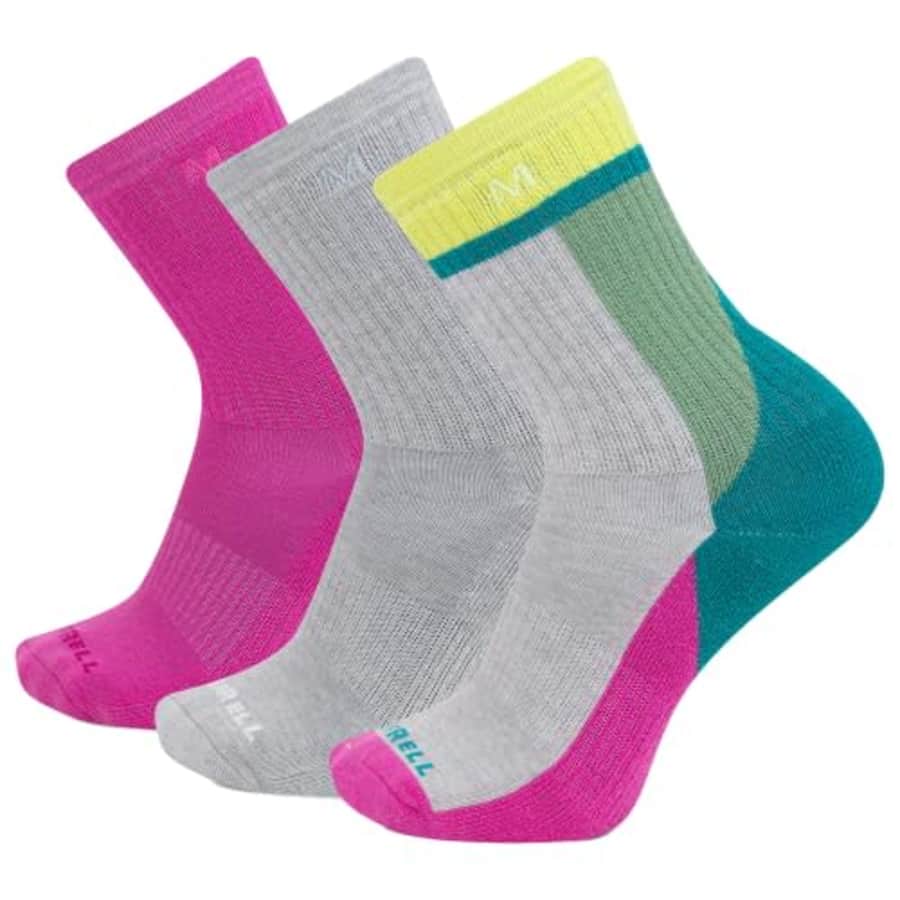 Merrell -men's and -women's Wool Everyday Hiking Socks-3 Pair Pack-Cushion Arch Support and for $23