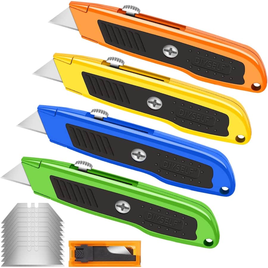 DIYSelf Retractable Box Cutter 4-Pack for $6