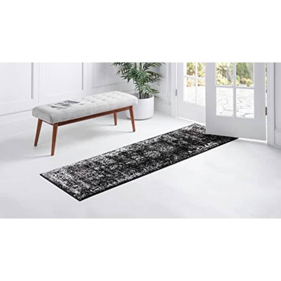 Unique Loom Sofia Collection Traditional Vintage Black Runner Rug (3' x 16') for $89