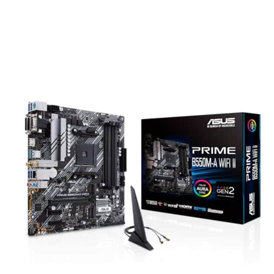 ASUS PRIME B550M-A WIFI II - Motherboard - micro ATX - Socket AM4 - AMD B550 Chipset - USB 3.2 Gen for $126