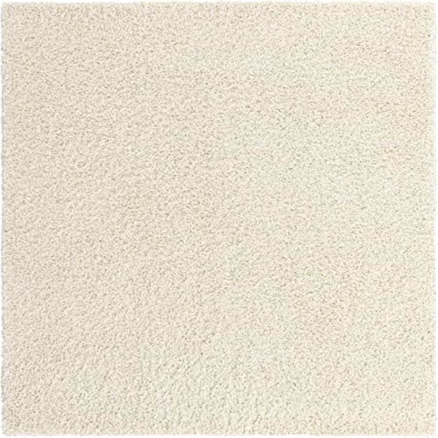Unique Loom Solid Shag Collection Area Rug (8' Square, Snow White) for $119 Unique Loom Solid Shag Collection Area Rug (8' Square, Snow White) for $119
