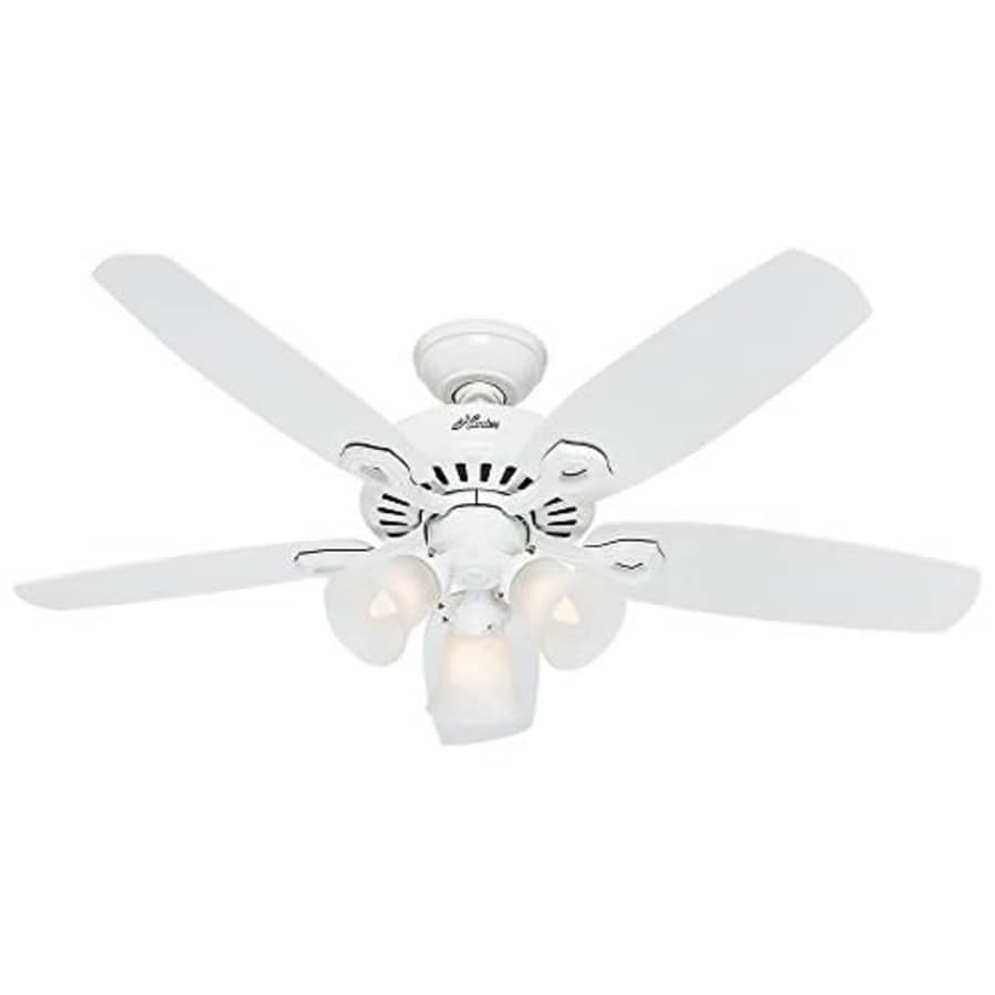 Hunter Fan Hunter Builder Indoor Ceiling Fan with LED Lights and Pull Chain Control, 42", Snow White for $114