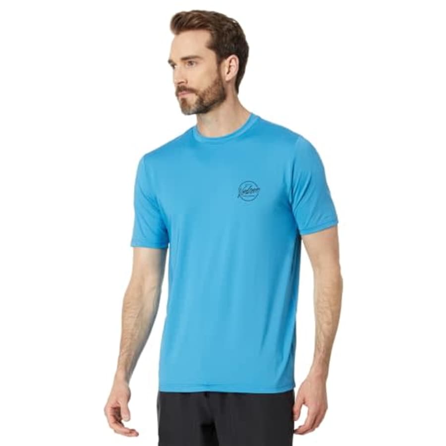 Volcom Men's Standard Stone Stamp UPF 50+ Short Sleeve Loose Fit Rashguard, Tidal Blue for $23