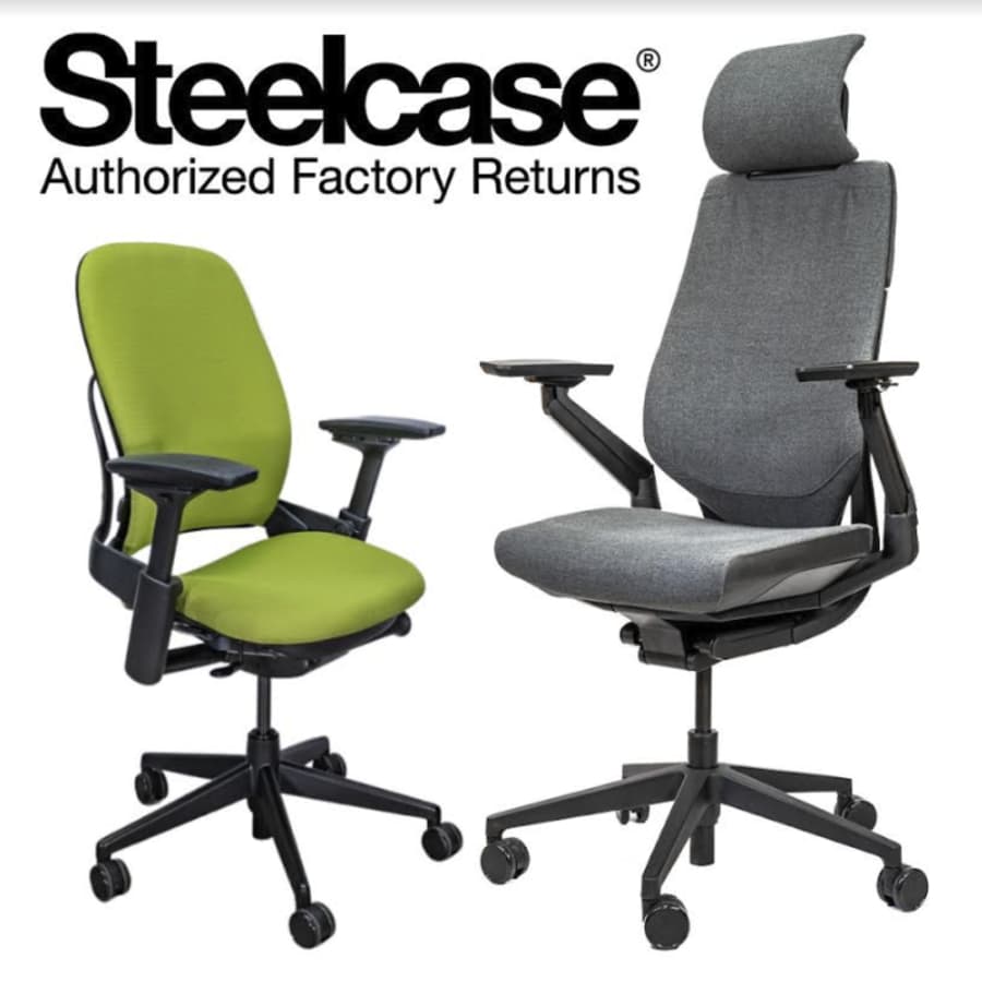 Open Box Steelcase Authorized Factory Return Office Chairs at Crandall Office Furniture: 40% to 50% off