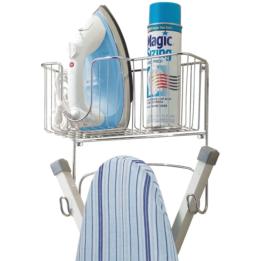 mDesign Metal Wall Mount Ironing Board Holder for $27